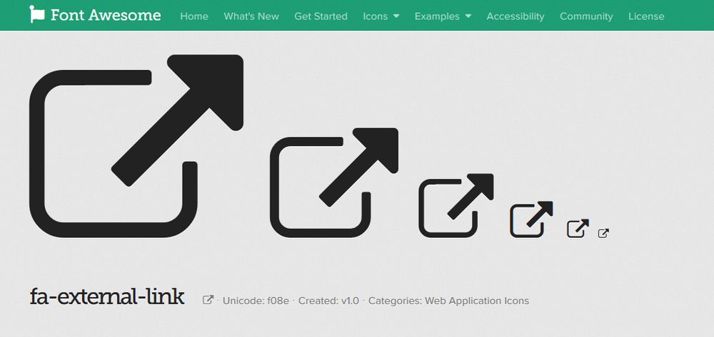 Font Awesome external links